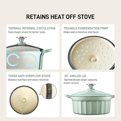 BUYDEEM CP521 Enameled Cast-Iron Dutch Oven