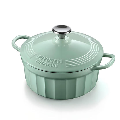 BUYDEEM Enameled Cast-Iron Dutch Oven