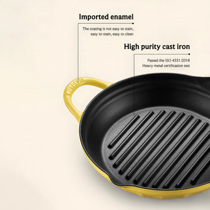 BUYDEEM CP553 Enameled Cast Iron Grill Pan
