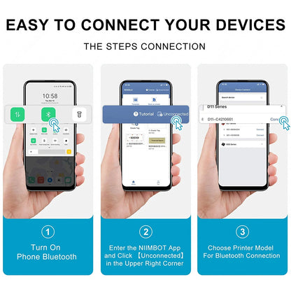 Niimbot D11 Protable Wireless Connection Label Printer White