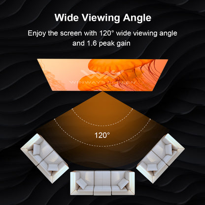 Winways  Medium Throw ALR 120'' Rollable Fresnel Screen