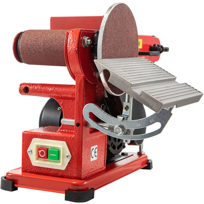 VEVOR Belt Sander 4" x 36", Disc Combo Sander 6",Electric Adjustable Bench Belt Sander 375W,Grinder Bench Sanding Machine With 4 Rubber Foot Pad