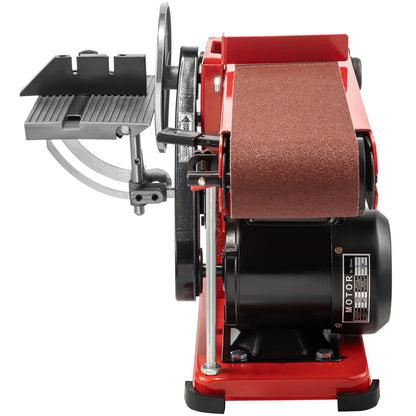 VEVOR Belt Sander 4" x 36", Disc Combo Sander 6",Electric Adjustable Bench Belt Sander 375W,Grinder Bench Sanding Machine With 4 Rubber Foot Pad