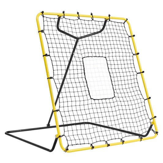 VEVOR Baseball And Softball Rebounder Net, 4 x 4.5 Feet PitchBack Baseball Nest for Pitching and Fielding Training, Pitch Return Trainer Rebound Net with Pitching Target, 4 Adjustable Angles