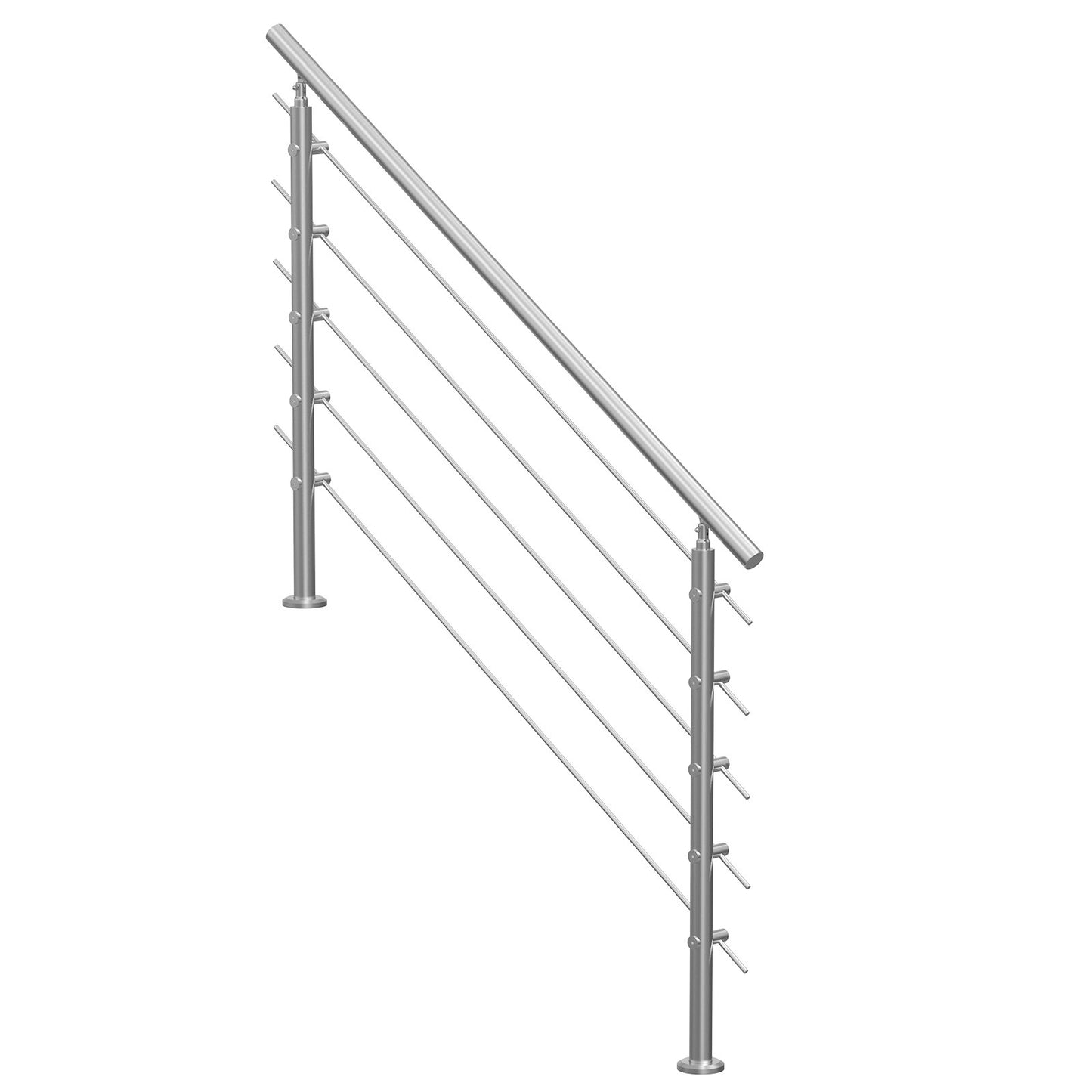 VEVOR 59in Handrails for Outdoor Steps 5 Crossbars Staircase for Porch Deck
