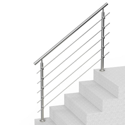 VEVOR 59in Handrails for Outdoor Steps 5 Crossbars Staircase for Porch Deck