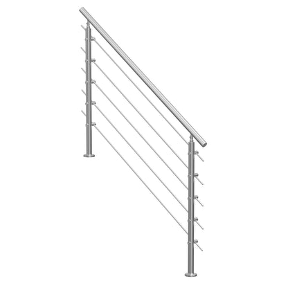 VEVOR 59in Handrails for Outdoor Steps 5 Crossbars Staircase for Porch Deck