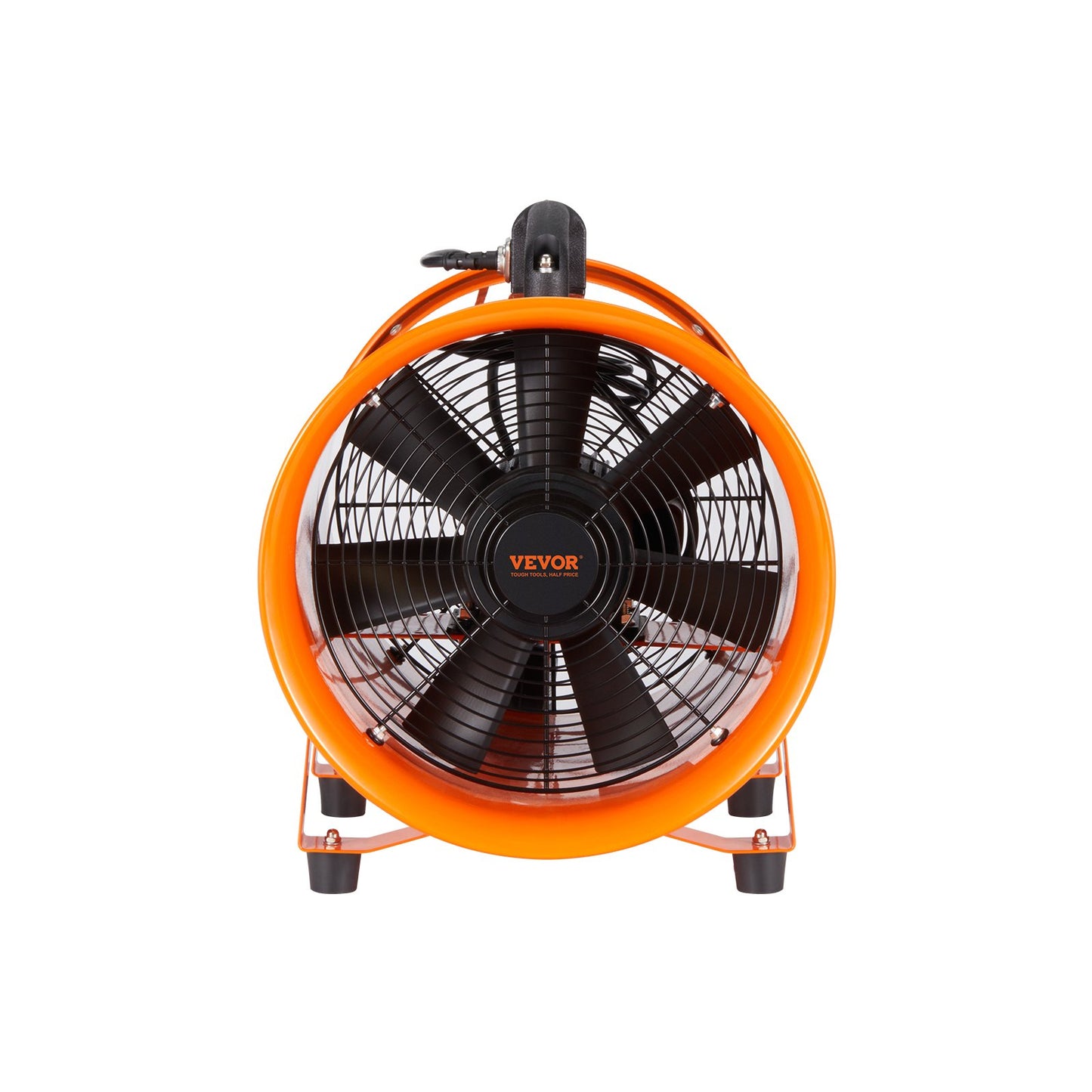 VEVOR Portable Ventilator, 203.2mm/8inch Heavy Duty Cylinder Fan with 10m Duct Hose, 145W Strong Shop Exhaust Blower 1020CFM, Industrial Utility Blower for Sucking Dust, Smoke, Smoke Home/Workplace