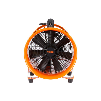 VEVOR Portable Ventilator, 203.2mm/8inch Heavy Duty Cylinder Fan with 10m Duct Hose, 145W Strong Shop Exhaust Blower 1020CFM, Industrial Utility Blower for Sucking Dust, Smoke, Smoke Home/Workplace