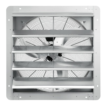 VEVOR Shutter Exhaust Fan, 610 mm High-speed 1400RPM 2892 CFM, Aluminum Wall Mount Attic Fan with AC-motor, Ventilation and Cooling for Greenhouses, Garages, Sheds, Shops