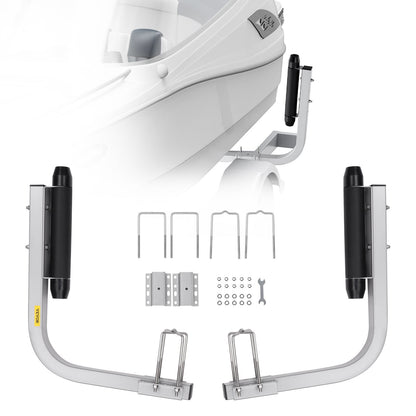 VEVOR Boat Trailer Guide, 2PCS Adjustable Short Bunk Guide-Ons, Hardened Steel Trailer Guide Poles with Soft Cushion, Heavy Duty Roller Guide Design, for Ski Boat, Fishing Boat or Sailboat Trailer