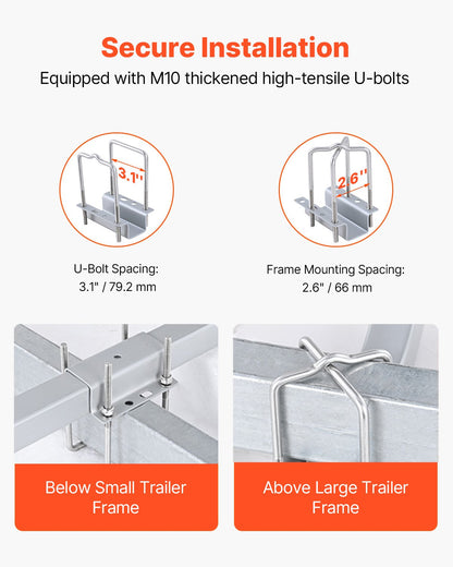 VEVOR Boat Trailer Guide, 2PCS Adjustable Short Bunk Guide-Ons, Hardened Steel Trailer Guide Poles with Soft Cushion, Heavy Duty Roller Guide Design, for Ski Boat, Fishing Boat or Sailboat Trailer