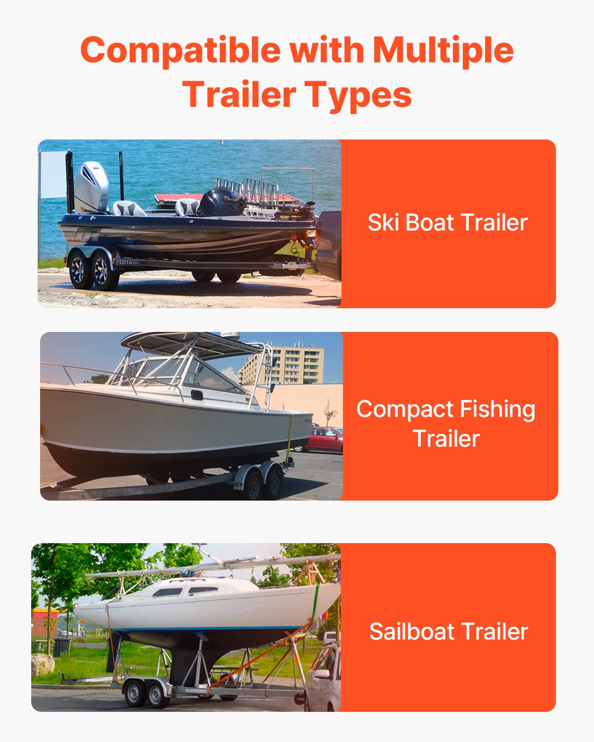 VEVOR Boat Trailer Guide, 2PCS Adjustable Short Bunk Guide-Ons, Hardened Steel Trailer Guide Poles with Soft Cushion, Heavy Duty Roller Guide Design, for Ski Boat, Fishing Boat or Sailboat Trailer