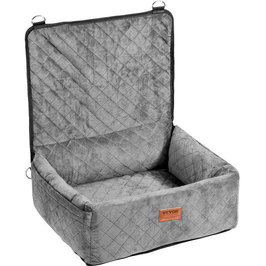 VEVOR Dog Booster Car Seat Pet Car Seat for Small Medium Dog up to 18.1 kg Gray
