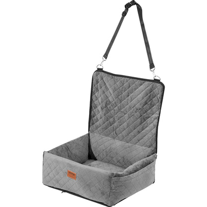 VEVOR Dog Booster Car Seat Pet Car Seat for Small Medium Dog up to 18.1 kg Gray