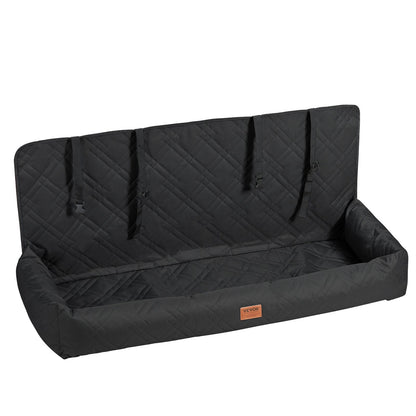 VEVOR Dog Car Seat, Waterproof Dog Booster Seat for Car, Pet Car Seat with Clip-On Safety Leash, PP Cotton Filling, Dog Car Bed for Medium & Large Dog up to 45.4 kg, Black