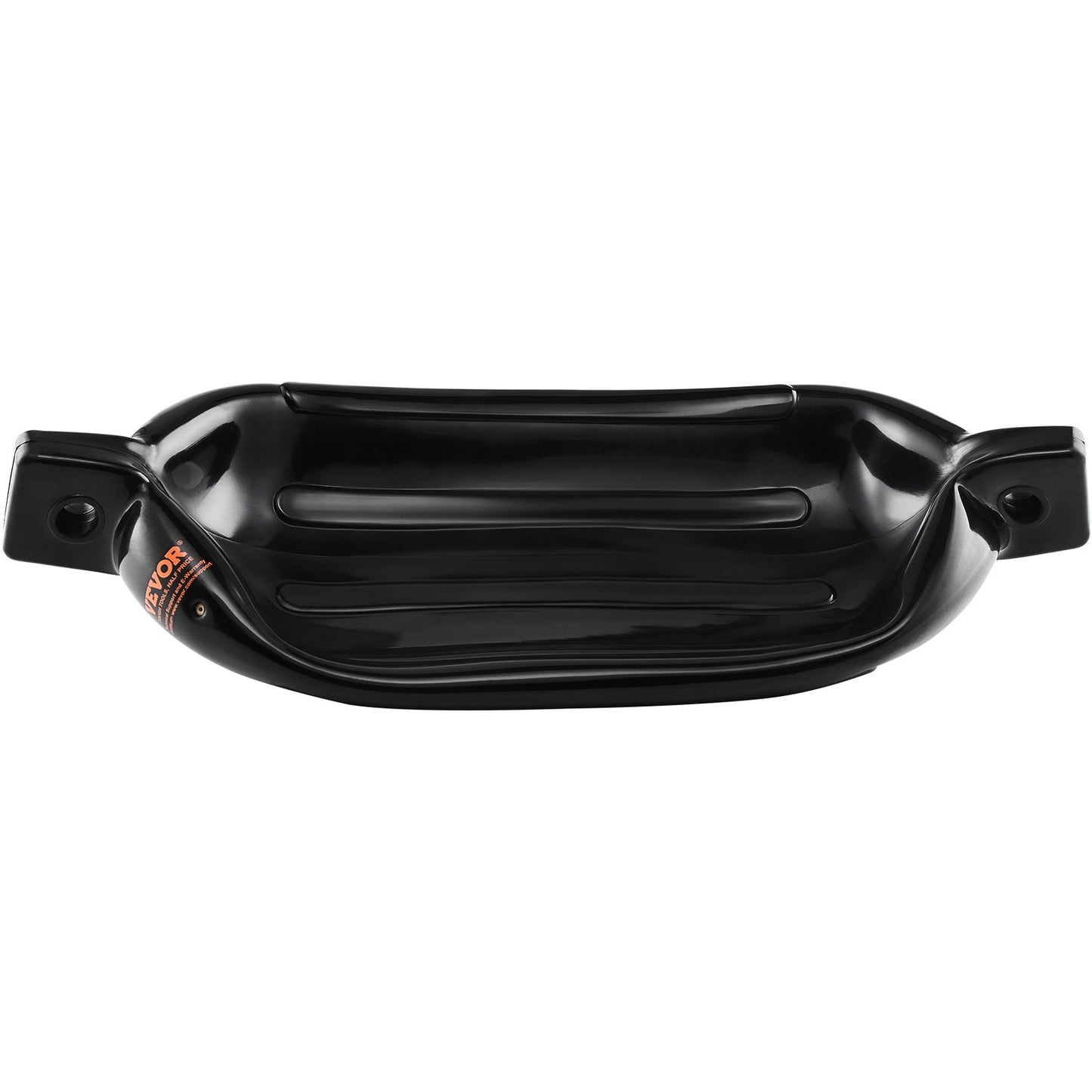 VEVOR Boat Fenders, 6.5" x 23" Boat Bumpers for Docking, Inflatable Ribbed Fender with Center Holes, Marine Boat Dock Fender Bumper with Air Pump, 4 Needles and 4 Ropes and Storage Bag, Black