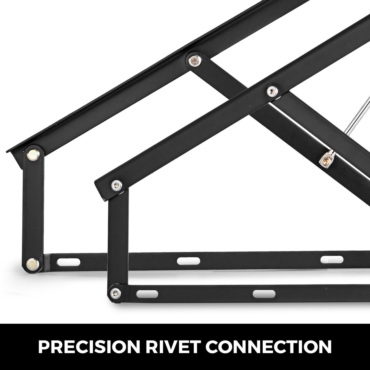 VEVOR Pair of 5FT Pneumatic Mechanism Heavy Duty Gas Spring Kit for Box Bed Sofa Storage Space Saving DIY Project Lifter Lift Up Hardware Black