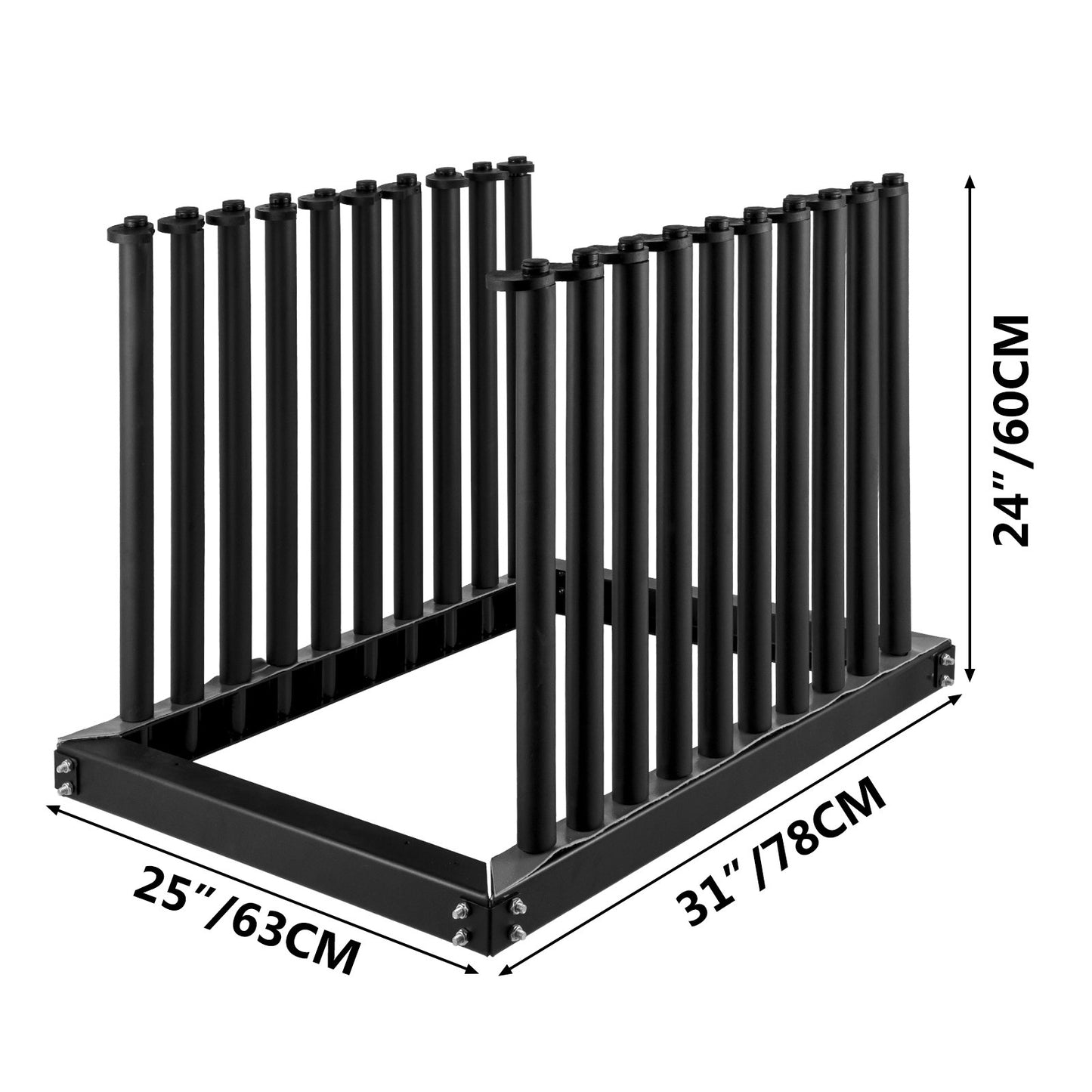 VEVOR Windshield Rack 9-Lite, Windshield Truck Rack Steel, Windshield Glass Rack 24-Inch Height, Windshield Rack for Truck with PVC Pad & Foam Padding, Glass Rack for Truck, for Glass Transportation