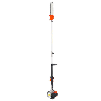 VEVOR Gas Pole Saw, 25CC 2 Stroke Gas Powered Pole Saws with 30.5 cm Cutting Bar, Cordless Tree Trimmer with 650ml Fuel Tank, 2.12 to 3.62 m Extendable, Powerful Chainsaw for Tree Trimming Pruning