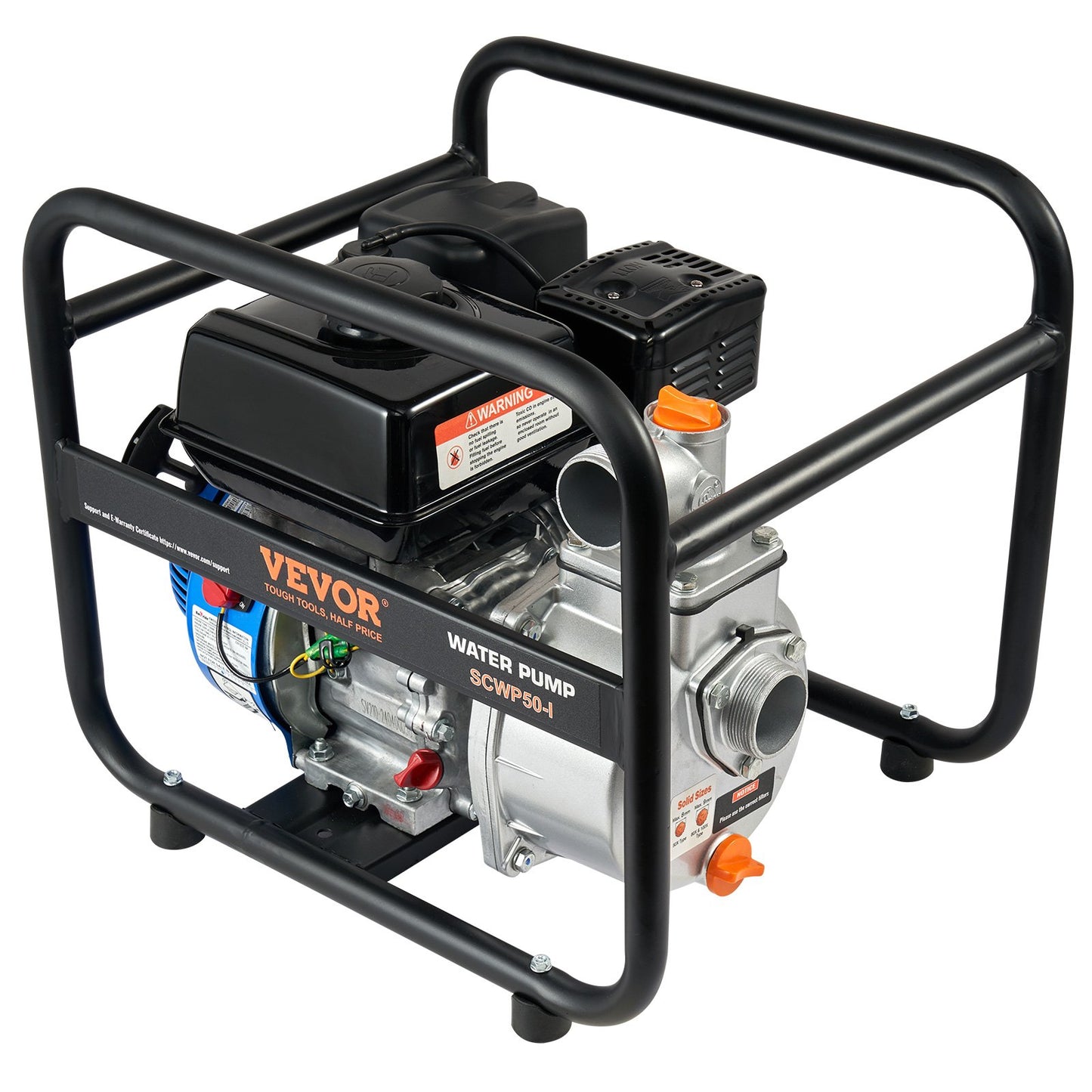 VEVOR Gasoline Engine Water Pump Gas Powered Transfer Pump 50 mm 6.5HP 4-Stroke