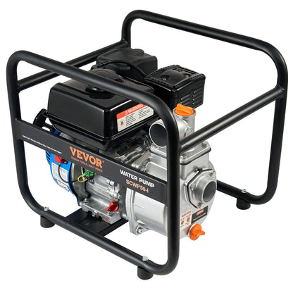 VEVOR Gasoline Engine Water Pump Gas Powered Transfer Pump 50 mm 6.5HP 4-Stroke