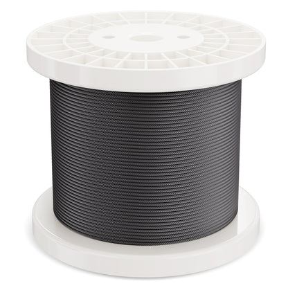 VEVOR T316 Stainless Steel Cable 3.18mm 7x7 Steel Wire Rope 152.4m Cable Railing