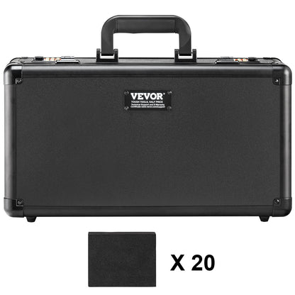 VEVOR Graded Card Storage Box, 4 Slots, Graded Sports Cards Holder Carrying Case with Coded Lock Foam Dividers, for 120 PSA Graded Cards 84 BGS Cards 96 SGC Cards 428 Top Loaders or 999+ Loose Cards