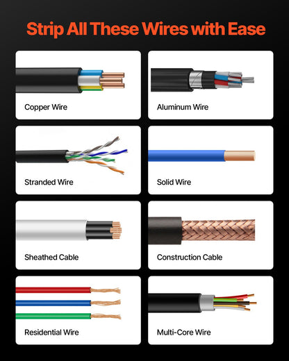 VEVOR Electric Wire Stripping Machine, 1.5-40 mm, 400W Automatic Motorized Cable Stripper, 9.84 IPS (15 m/min) Wire Peeler with Alloy Blades, V-Shaped Rollers, Cooling Fan, for Scrap Copper Recycling