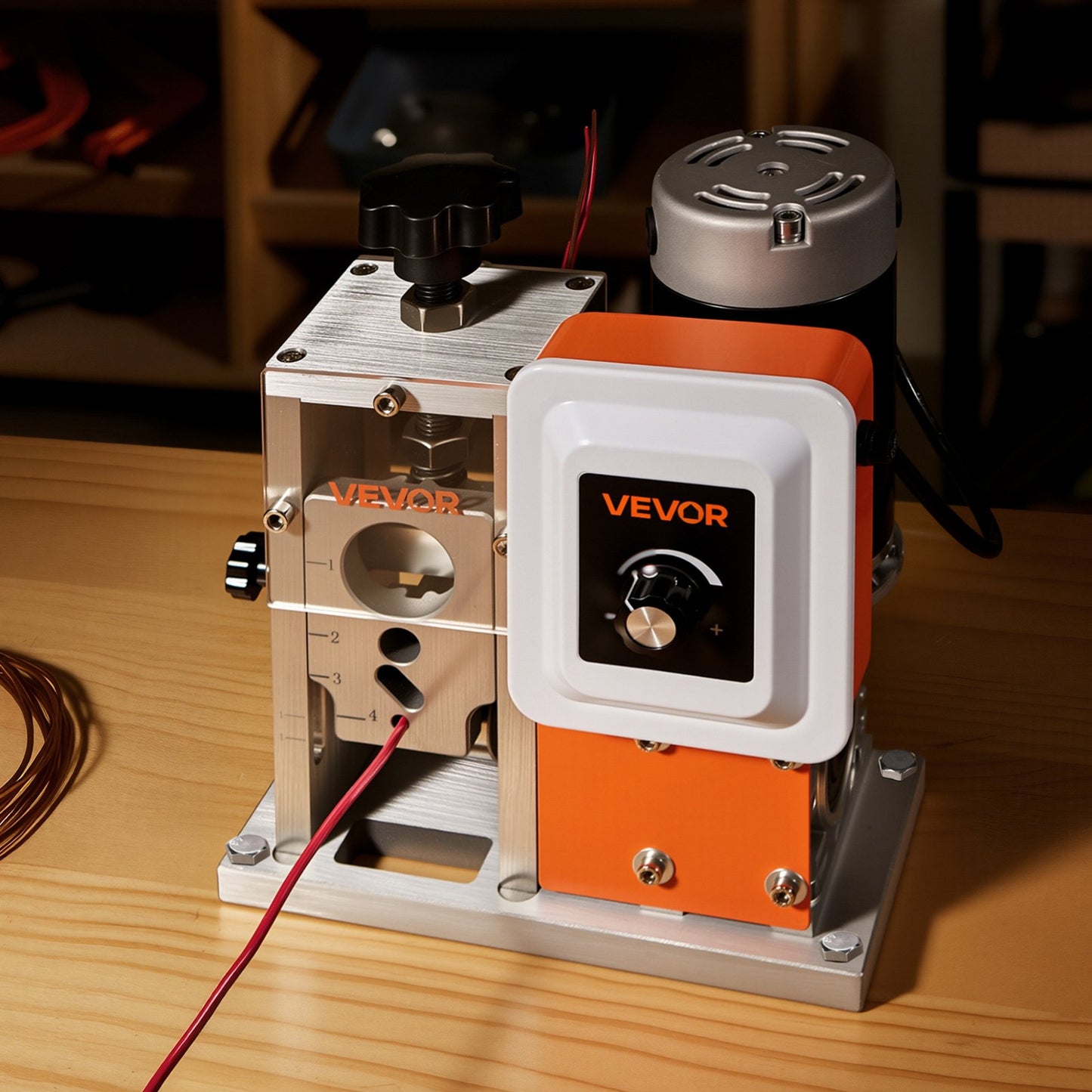 VEVOR Electric Wire Stripping Machine, 1.5-40 mm, 400W Automatic Motorized Cable Stripper, 9.84 IPS (15 m/min) Wire Peeler with Alloy Blades, V-Shaped Rollers, Cooling Fan, for Scrap Copper Recycling