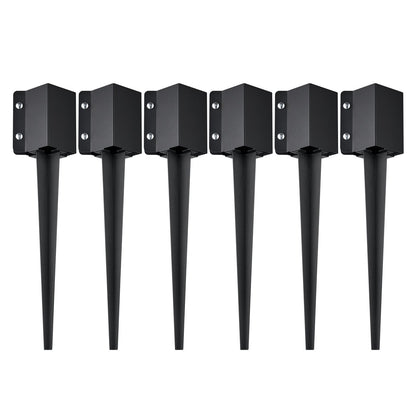 VEVOR Fence Post Anchor Ground Spike 6 Pack 24 x 4 x 4 In Metal Fence Stakes