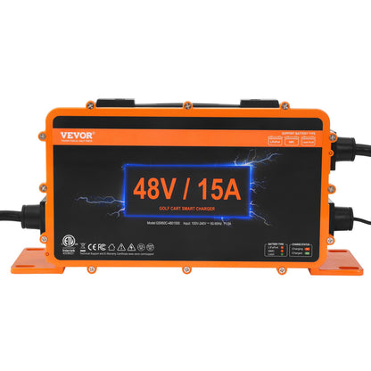 VEVOR 15 AMP Golf Cart Smart Battery Charger for Yamaha G29 Plug IP67