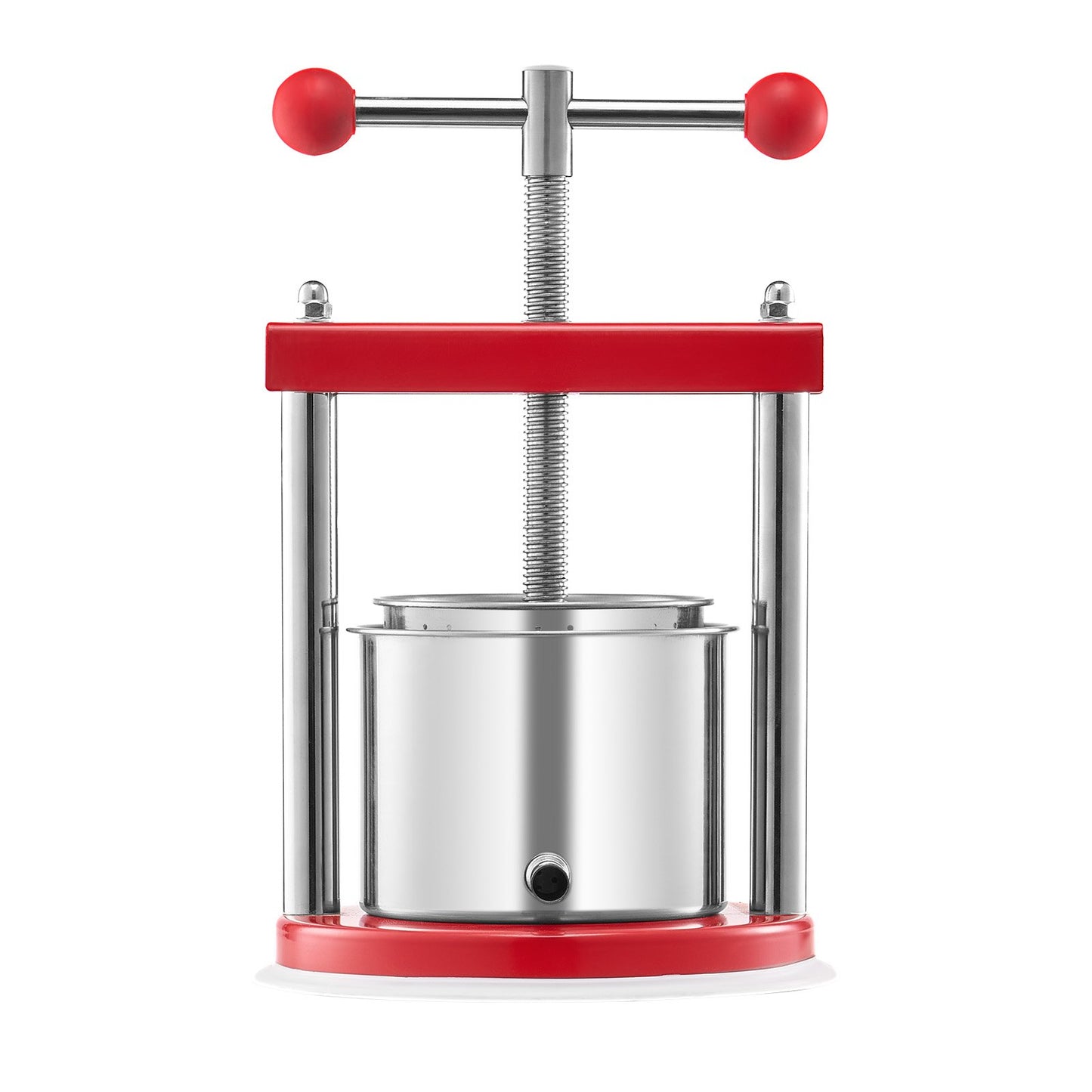 VEVOR Fruit Wine Press Manual Press for Wine Making 1.6 Gal/6L Stainless Steel