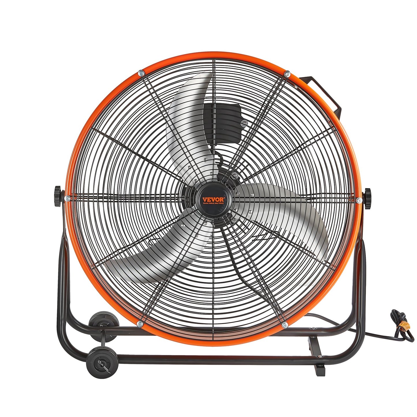 VEVOR Drum Fan 24 Inch High Velocity Industrial Use 3-Speed Timer for Warehouse