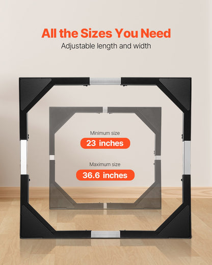 VEVOR Fridge Stand Mobile Base, 1200 lbs Load Capacity, Washing Machine Stand with 8 Locking Twin Wheels and 4 Brakes, 23-36.6 Inches Adjustable Furniture Dolly for Washer, Refrigerator and Dryer