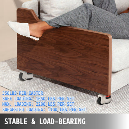 VEVOR 4 Pack Leveling Casters GD-60F Plate Mounted Footmaster Leveling Caster 551kg per Leveling Caster Wheels Nylon Wheel and NBR Pad(GD-60F)