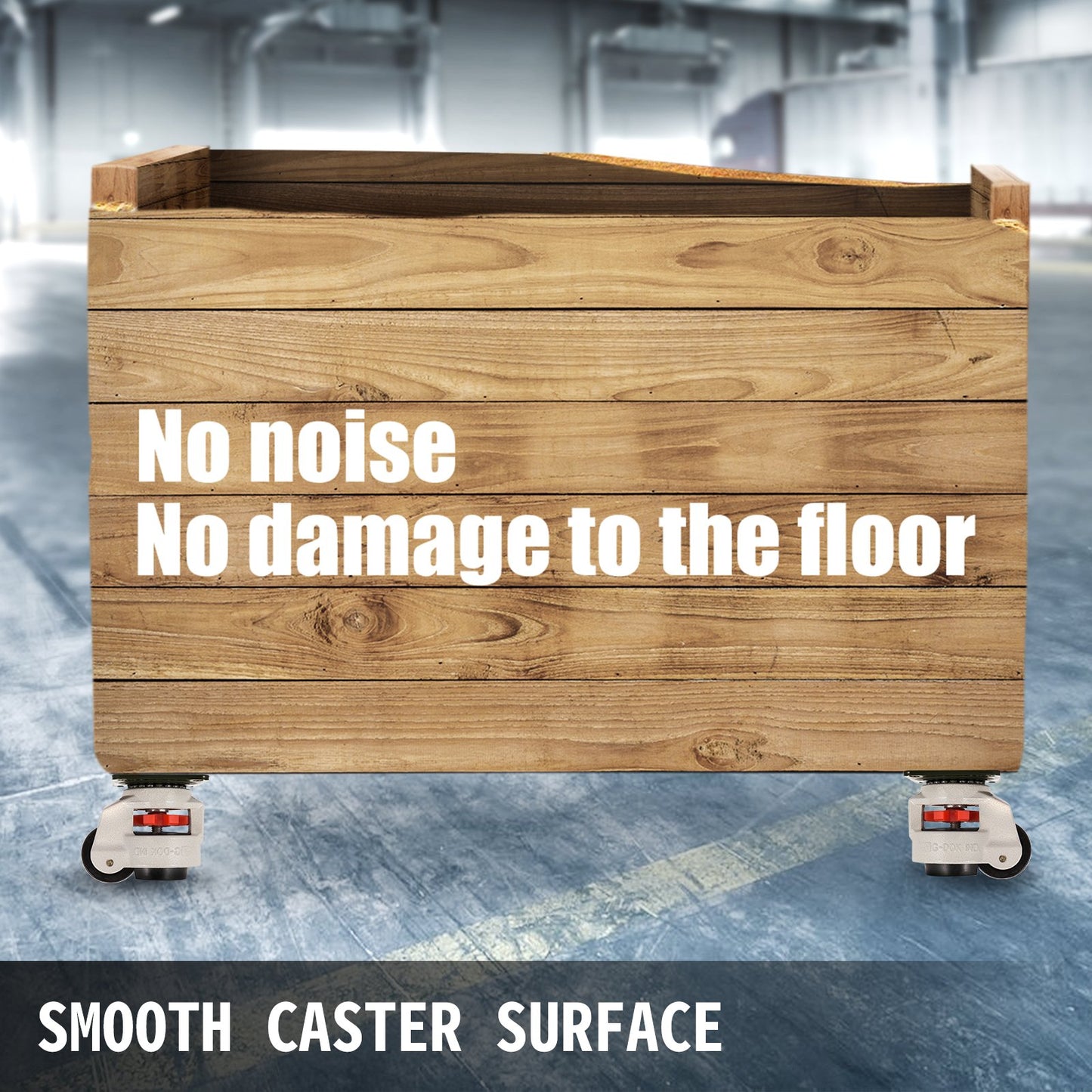 VEVOR 4 Pack Leveling Casters GD-60F Plate Mounted Footmaster Leveling Caster 551kg per Leveling Caster Wheels Nylon Wheel and NBR Pad(GD-60F)