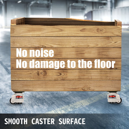 VEVOR 4 Pack Leveling Casters GD-60F Plate Mounted Footmaster Leveling Caster 551kg per Leveling Caster Wheels Nylon Wheel and NBR Pad(GD-60F)