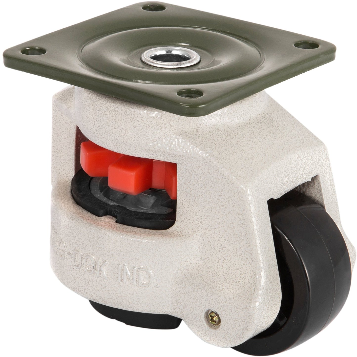 VEVOR 4 Pack Leveling Casters GD-60F Plate Mounted Footmaster Leveling Caster 551kg per Leveling Caster Wheels Nylon Wheel and NBR Pad(GD-60F)
