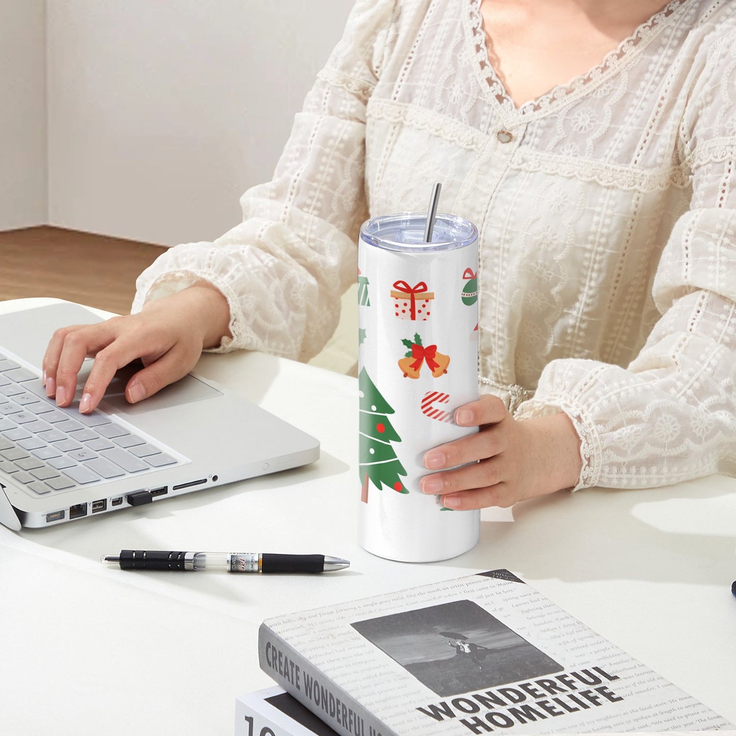 VEVOR 8 Pack Straight Sublimation Tumblers, 30 oz Blank Tumbler Bulk, Stainless Steel Double Wall Tumbler Cups with Straw, Lid, Brush, Base, Shrink Wrap, Gift Box, for Heat Press and Heat Transfer