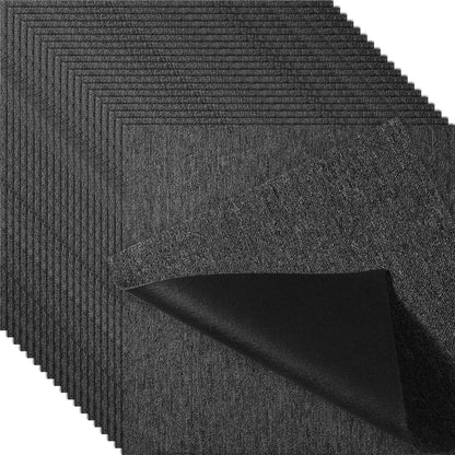 VEVOR Carpet Tiles Reusable, 20"x 20" Carpet Squares With Padding Attached, Soft Padded Carpet Tiles, Easy Install DIY for Bedroom Living Room Indoor Outdoor (20 Tiles, Dark Gray)