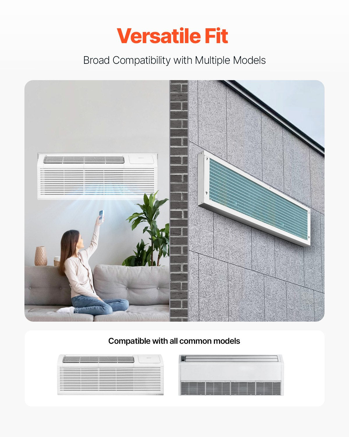 VEVOR Air Conditioner Wall Sleeve 42 in Universal Through the Wall AC Sleeve