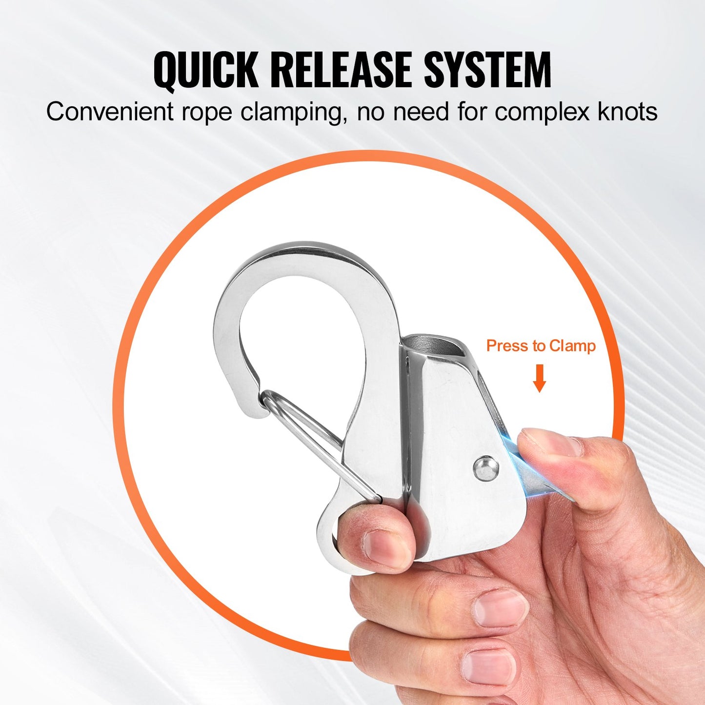 VEVOR Boat Anchor Hook Stainless Steel Knotless Anchor System with Quick Release