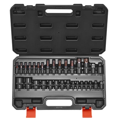 Torx Bit Socket and External Torx Socket Set 31-Piece T8-T70 and E4-E24 Steel