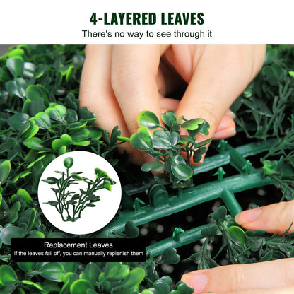 VEVOR Artificial Topiaries Boxwood Trees, (2 Pieces), Ball-Shape Faux Topiaries Plant, All-year Green Feaux Plant Decorative Balls for Backyard, Balcony,Garden, Wedding and Home