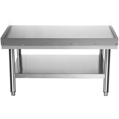VEVOR Stainless Steel Equipment Grill Stand, 152x76x61 cm Stainless Table, Grill Stand Table with Adjustable Storage Undershelf, Equipment Stand Grill Table for Hotel, Home, Restaurant Kitchen