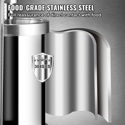 VEVOR Sausage Stuffer 5LBS/3L Capacity Homemade Sausage Maker Stainless Steel