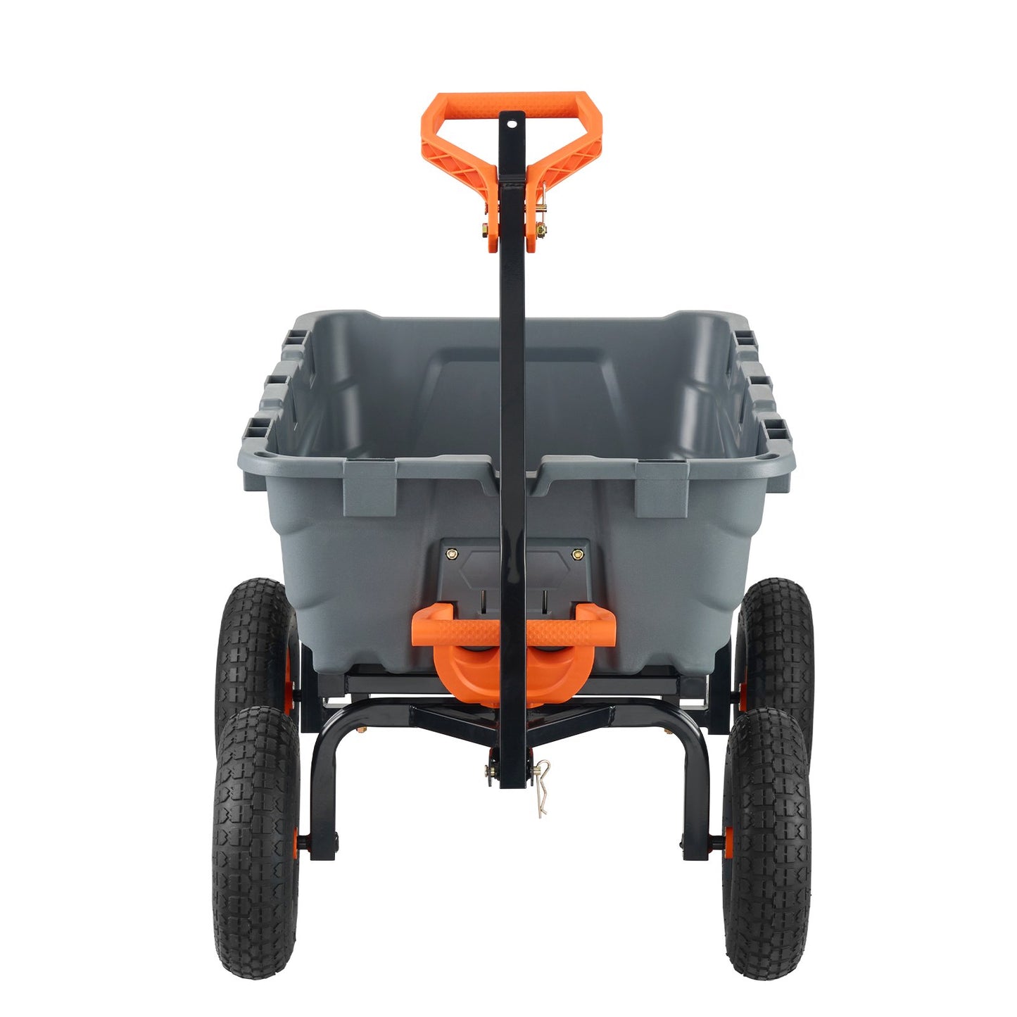 VEVOR Dump Cart, Poly Garden Dump Cart with Easy to Assemble Steel Frame, Dump Wagon with 2-in-1 Convertible Handle, Utility Wheelbarrow  544kg/ 1200lbs Capacity, 33cm/ 13 inch Tires