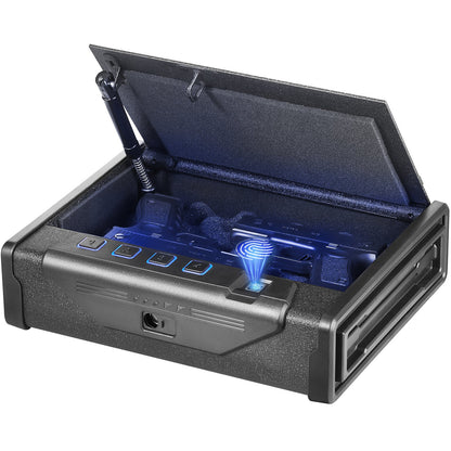 VEVOR Gun Safe for Pistols Biometric Gun Safe with 3 Access Ways for 2 Pistols