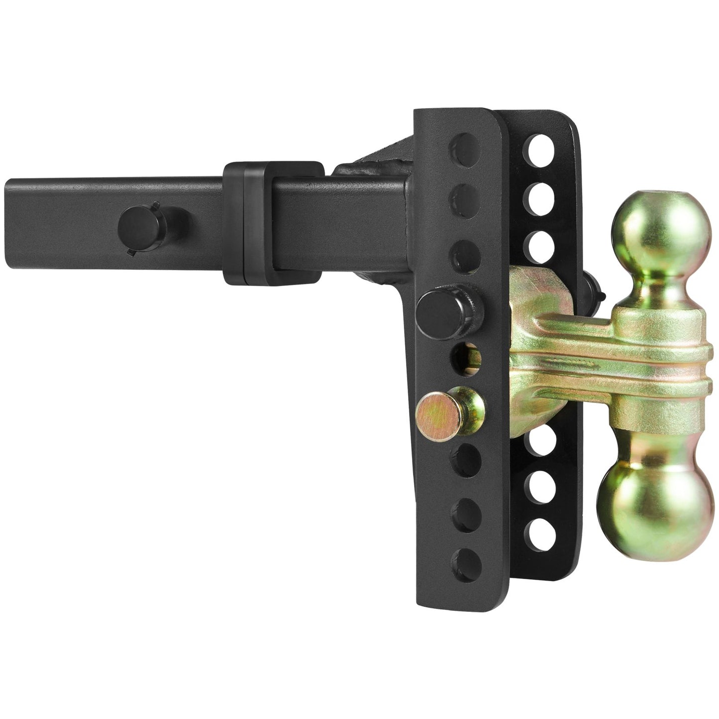 VEVOR Adjustable Trailer Hitch, 152.4 mm Drop & 114.3 mm Rise Hitch Ball Mount with 50.8 mm Receiver, Solid Tube, 6350 kg GTW, 50.8 mm and 58.7 mm 45# Steel Tow Balls with Key Lock for Truck Towing